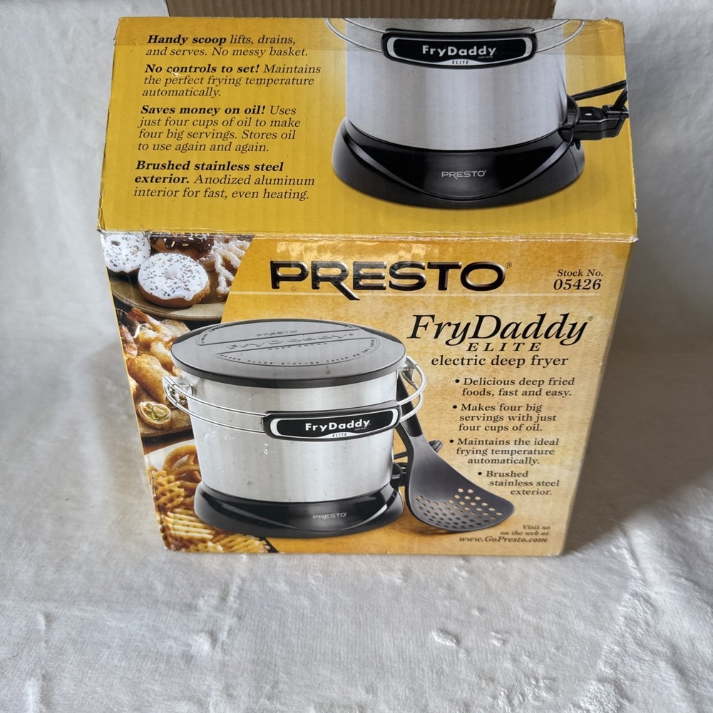 Presto FryDaddy Elite 05426 4 Cup Non Stick Easy Clean Sealed‎